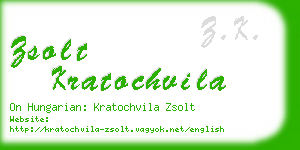 zsolt kratochvila business card